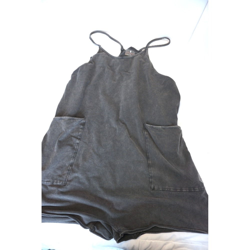 Free People FP Movement Hot Shot Romper Faded Black Racerback Mini OB1415587 - Picture 3 of 10